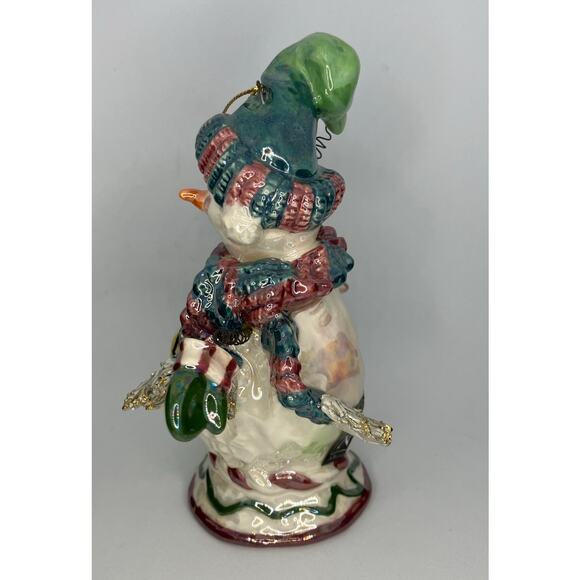 Petite Noel Christmas Ornament, Snowman, Bells, Shiny, Star, Hat, Vintage, Tree - Picture 4 of 7